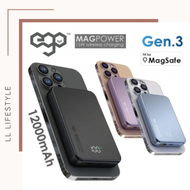 MAGPOWER Gen.3 12000mAh magsafe磁吸無線行動電源|移動電源|尿袋|充電寶-紫色