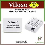 Viloso LP-E8 Battery for Canon Rebel T2 T3i T2i Kiss X5 X4 EOS 550D 600D 700D