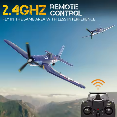 F4U Corsair RC Aircraft 2.4Ghz 4CH 6-Axis EPP 400mm Wingspan One-Key Aerobatic RTF RC Plane Toys Gif