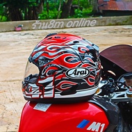 หมวกกันน็อค arai RX-7VRR5 งาน1:1 หมวกกันน็อค ลายไฟ หมวกกันน็อคขับบิ๊กไบค์ทำความเร็วสูง หมวกสีแดง ARA