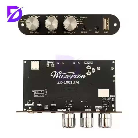 ZK-1001UM DC 9-24V Single Channel 100W BT Amplifier Board Upgrade BP1048+TPA3116D2 Amplifier Chip Su