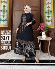 ( S M L XL XXL)Temukan Gamis twill rayon pelangi gamis twill tidye gamis twil rayon super - Motif Bi