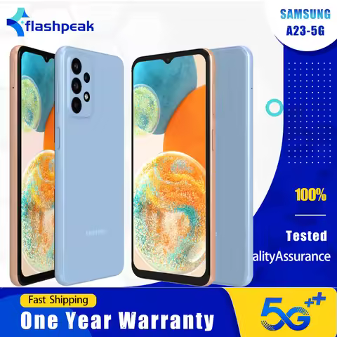 Original Samsung Galaxy A23 A236U 5G Mobile Phone 6.6" 4GB+64GB 50MP+5MP+8MP Fingerprint Snapdragon 