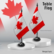 Canada Canada Table Flag, Smooth Velvet Fabric + Wooden Stand Table Flag/, Room Decoration