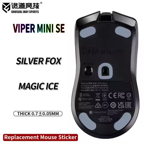 UnusualWaySports Mouse Skates Feet Razer Viper Mini Signature Edition Cambered Surface PTFE Anti Col