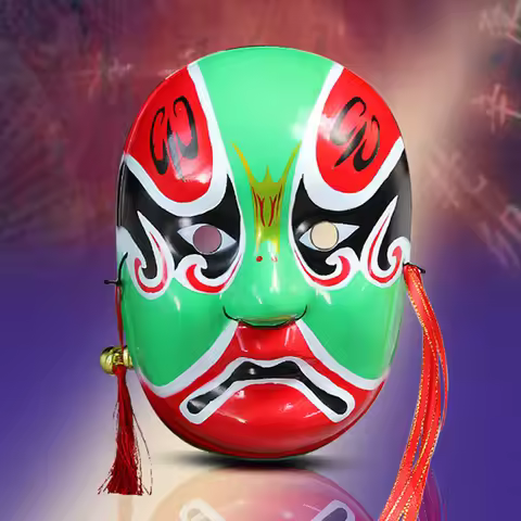 Chinese Style Mask Painted Peking Opera Face Mask Opera Mold Face-changing Jewelry Decoration Props 