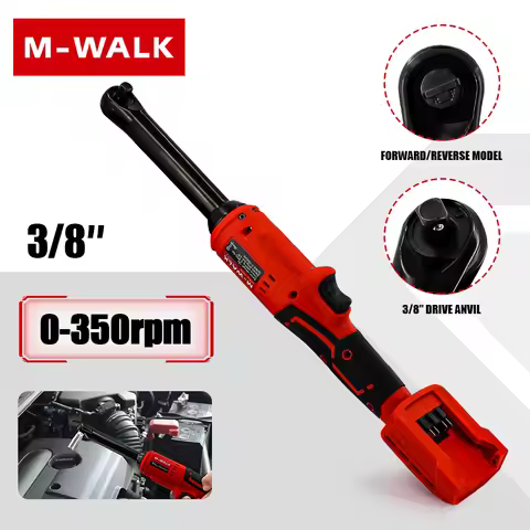 M-WALK Electric Wrench 80NM Extended Long 3/8 Inch Ratchet Wrench Disassembly Nut Car Maintenance Fo