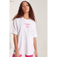 Superdry's Women  direct mail college style printing  round neck loose short sleeve top T-shir
