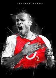 โปสเตอร์ Thierry Henry เธียรี่ อองรี Arsenal อาร์เซนอล นักฟุตบอล Poster สไตล์วินเทจ สำหรับตกแต่งผนังบ้าน แต่งห้อง แต่งร้าน บาร์ ออฟฟิศ คาเฟ่ 77poster