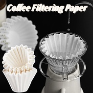 50 Pcs Set Coffee Filter Paper - Disposable, Environmentally Friendly - Drip Type Hand-Made Coffee Filter - Corrugated Cake Filter Papers - Corrugated Cake Cup Filter Paper