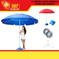 Heavy Duty Giant Umbrella Cover Adjustable Stand Water Sandbags Weights Outdoor with UPF Leg Stand W