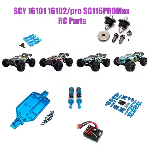 Upgrade Metal Front & Rear Suspension,Wheel Hubs,Bearing,Steering Rob,Aluminum Parts For SCY16101,16