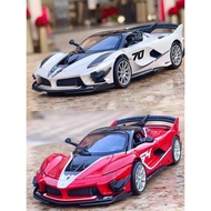 BIMIGO 1/32 Ferrari FXXK EVO Supercar Alloy Car Model Four Doors Sound Light Pull Back Metal Toy Car