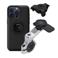 Quad Lock Motorcycle Handlebar Mount PRO Chrome Kit with Vibration Dampener and iPhone MAG Case