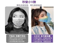 立體漸層口罩 韓式口罩 成人口罩 KF94口罩 魚嘴柳葉折疊口罩 彩霞 鳥嘴口罩 一次性口罩 漸變 造型口罩 帆船形