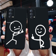 Casing REALME K9 K5 K3 2T GT Neo Simple Cartoon Lines Phone Case Shockproof Soft TPU Cover