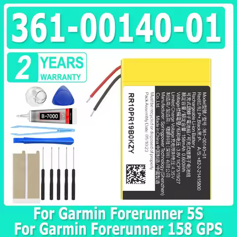 New Watch Battery 361-00140-01 For Garmin Forerunner 55 Forerunner 158 GPS watch Replacement Battery