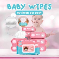 80PCS NON ALCOHOL BABY WIPES / BABY WET TISSUE ANTI BACTERIAL  WET TISSUE / TISU BASAH BAYI / TISSUE