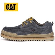 CAT Caterpillar รองเท้าทำงาน Fashion รองเท้าหนังชั้นบนสุด รองเท้าลำลองส้นเตี้ย รองเท้าเทรนนิ่งพื้นรอ