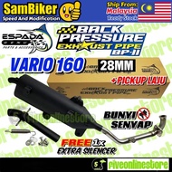 ESPADA Back Pressure BP-II VARIO160 VARIO 160 Racing Exhaust Pipe 28MM Cutting Standard Ekzos Muffle
