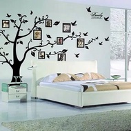 Stiker Dinding Decal Mural 3D Bentuk Pohon &amp; Burung Bahan PVC