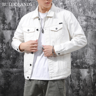 BULUOLANDI Men Cargo Casual Jeans Jackets Solid Color Slim Fit Denim Jackets for Male Washed Classic