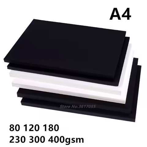 New 80-400gsm High Quality A4 Black White Kraft Paper DIY Handmake Card Making Craft Paper Thick Pap