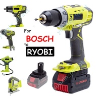 Untuk Bosch baterai Lithium-ion 18V ke Ryobi 18/20V baterai bor daya