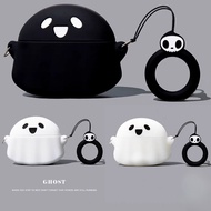 For Jeep EW011 Earphone Case Cute black and white ghosts