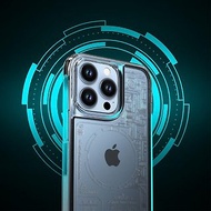LINKASEAIR 防摔抗菌蝕刻玻璃殼 iPhone13 Pro Max 6.7吋 電路板