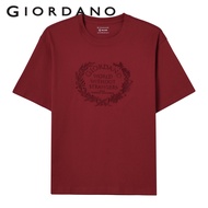GIORDANO MEN Men's Short Sleeve Embroidery Relax Print Tee 0 01095234 GIORDANO MEN T Shirt Men