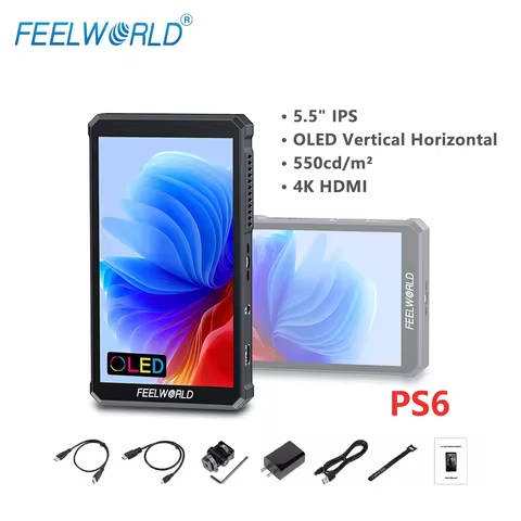 FEELWORLD PS6 5.5" OLED Touch Screen Camera Monitor 4K HDMI ¿