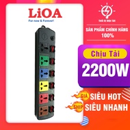 Ổ cắm điện đa năng LIOA 2200W 6 ổ cắm 6 công tắc dây dài 3M 5M 6DOF32N - 6DOF52N