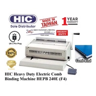HIC Heavy Duty Electric Comb Binding Machine HEPB 240E (F4) Comb Binder Machine, heavy duty binding