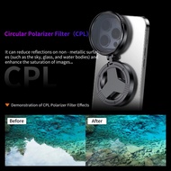 NEW Clip-on CPL Phone Camera Lens Filter Kit Circular Polarizer Polarizing Filter Lens Eliminate Ref