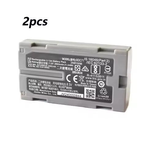 2PCS Battery BDC71 for Toqcon GTS-2002 GM52 GM101 Total Station 7.2V 2993mAh Li-ion Battery BDC71