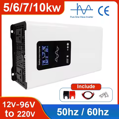 5000W 6KW 7KW 10KW 12000W Pure Sine Wave Inverter 12V/24V/48V/60V/72V/96V Power Inverter 110V 220V S