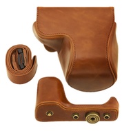 Brown PU Leather Shockproof Camera Bag Case for Sony A5100