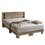 [特價]KIKY 紫薇可充電二件床組 單人加大3.5尺(床頭片+高腳六分床底)雪松色