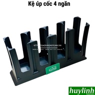 Khay úp cốc 4 ngăn đứng thẳng - Kệ úp ly bằng nhựa PP