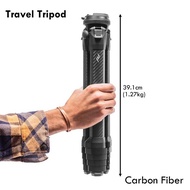 Peak Design Travel Tripod - Carbon Fiber 碳纖維版｜全功能旅行三腳架｜輕巧便攜｜專業穩定｜9.1kg載重｜152.4cm高度 | 香港行貨 永久保養