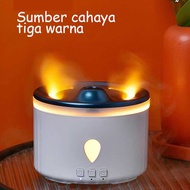 Simulasi Api Aroma Diffuser Rumah Desktop Warna-warni Suasana Diffuser Air Humidifier Diffuser