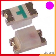 [100 Pieces]- Purple LED 0603 Transparent SMD Stickers Shop