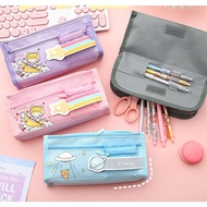 Pencil cases large-capacity Canvas Pencil Case for Students Multi-function Stationery Pen Box