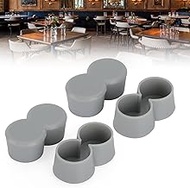 Set 4 Double 1" Chair Table Leg Caps 50s Diner Kitchen Table Tip Siamese Slide Chair Leg Floor Prote
