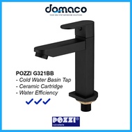 Pozzi G321BB Matt Black Basin Tap