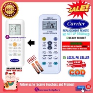 Universal Aircon Remote Compatible For CARRIER AIRCON WINDOW Type/ SPLIT TYPE AC Non-Inverter Or FU