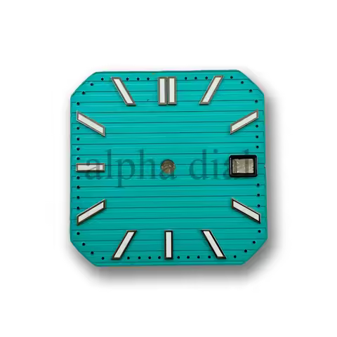 27.5mm No Logo Octagonal Transverse Stripe Lume Dial Suitable For Santos De Cartier NH35/36/4R Autom