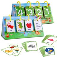 Phonics Flip Cards, CVC Word Spelling Flash Cards, Educational English Toy for Preschool Kids