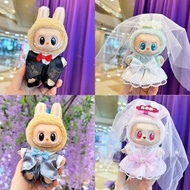 ((Doll Not Included) 1/2 Generation Keychain Labubu Wedding Suit Wedding Suit Macaron Labubu Doll Cl